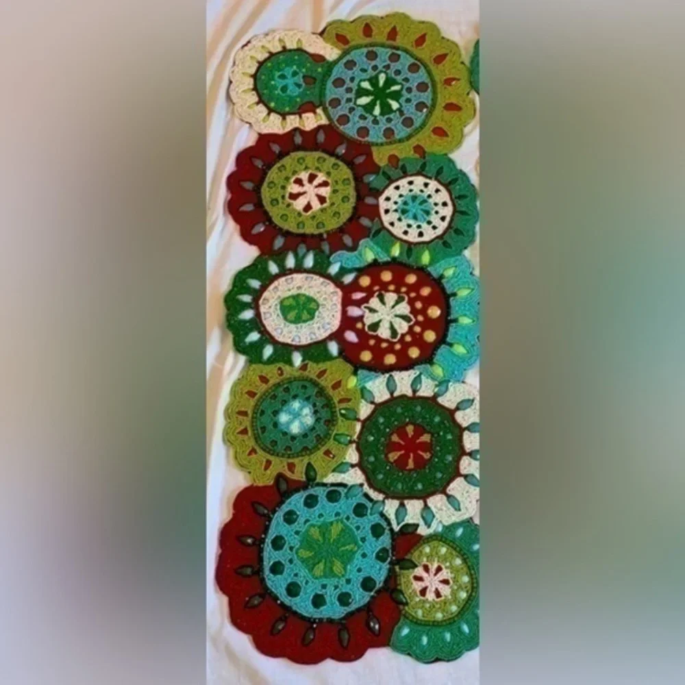 - Mosaic table runner Pier 1 very beautiful for your table indoors and outdoors